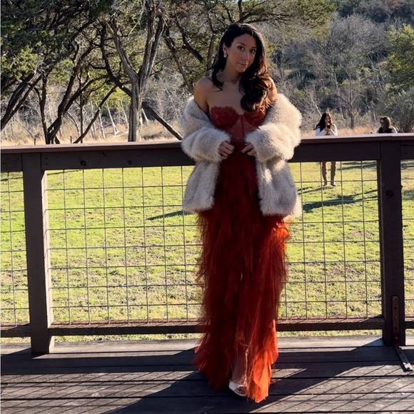 For Love And Lemons High Low Orange Dress - Picture 2 of 4